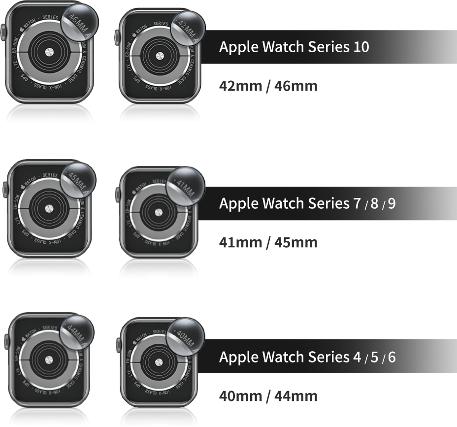 Series10:42mm/46mm|Series7/8/9:41mm/45mm|Series4/5/6:40mm/44mm